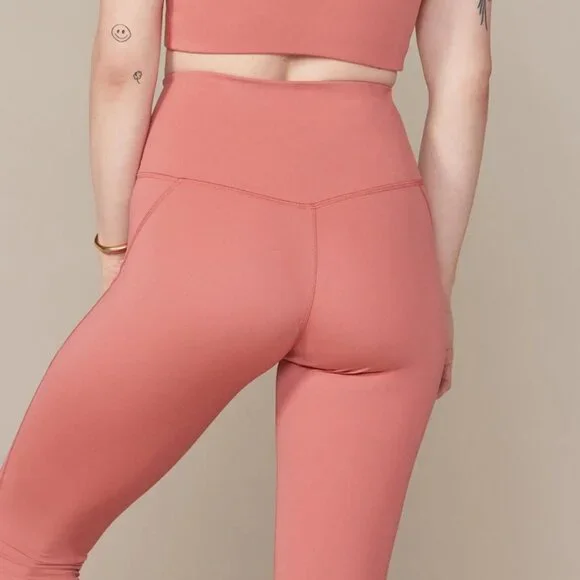 girlfriend collective | Clay Compressive High-Rise Legging Medium 7/8 Length - Picture 2 of 6